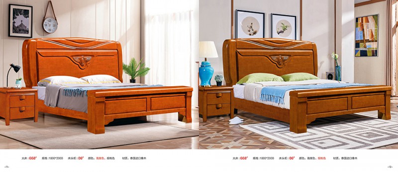 江西南康實木床、橡木床產品6