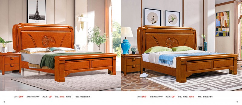 江西南康實木床、橡木床產品8