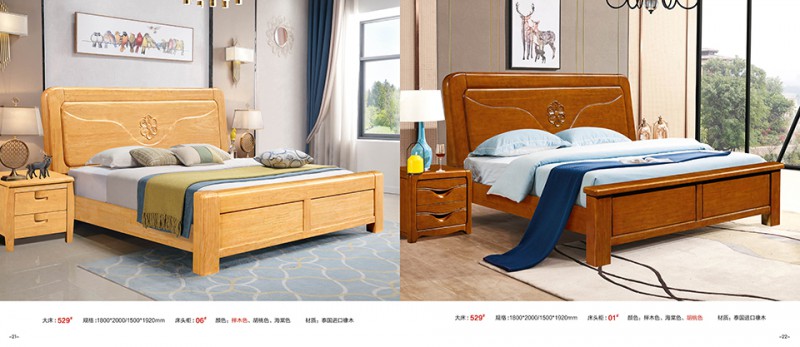 江西南康實木床、橡木床產品11