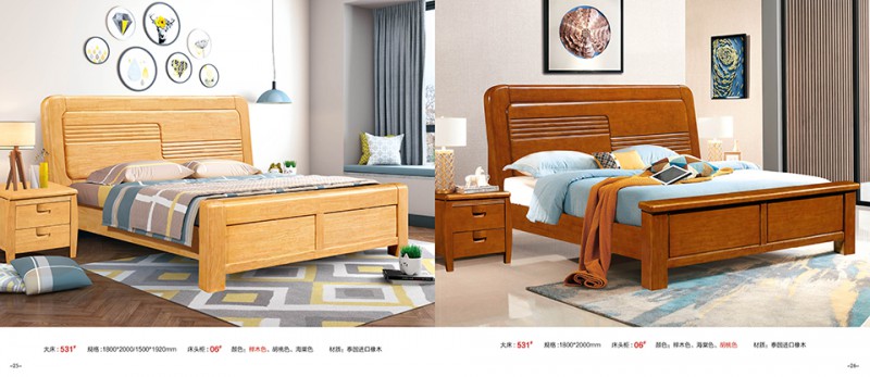 江西南康實木床、橡木床產品13