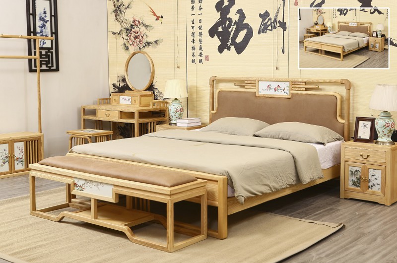 新中式禪意北美白蠟?zāi)炯揖?4