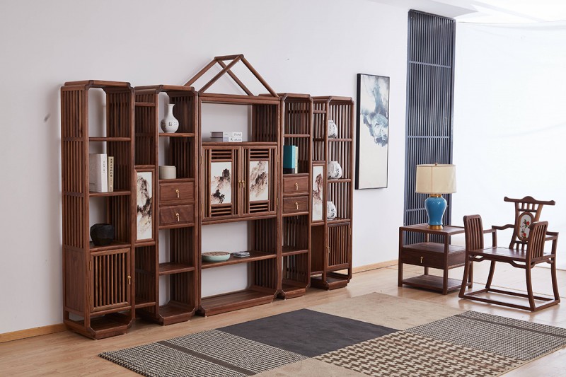 新中式禪意北美黑胡桃木家具02