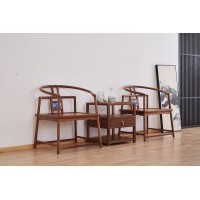 菲百年新中式禪意北美黑胡桃木CM16#方柜、CM01#主椅