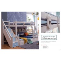 實木子母床，南康橡木/松木子母床廠家，江西青少年兒童家具品牌，自由松家具