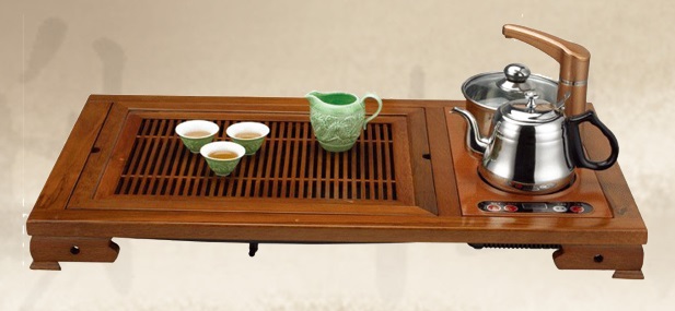 茶友軒601#花梨色實(shí)木茶盤