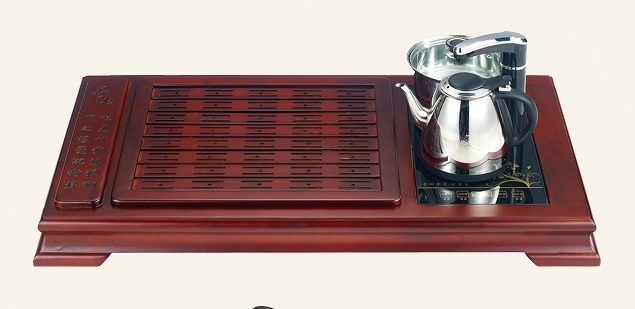 茶友軒602#胡桃色實木茶盤