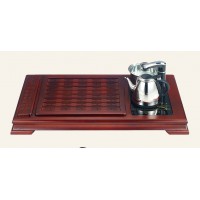 茶友軒602#胡桃色實木茶盤