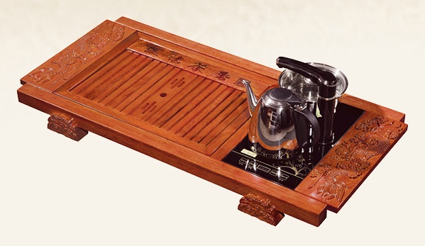 茶友軒606#花梨色實木茶盤