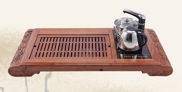 茶友軒607#花梨色實木茶盤