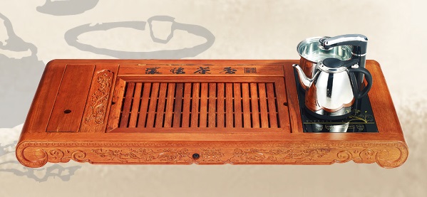 茶友軒608#花梨色實(shí)木茶盤