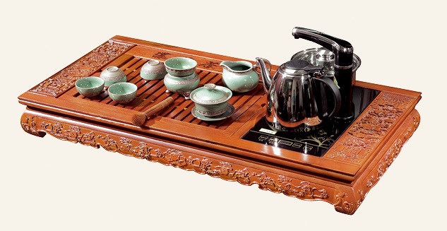 茶友軒609#花梨色實木茶盤