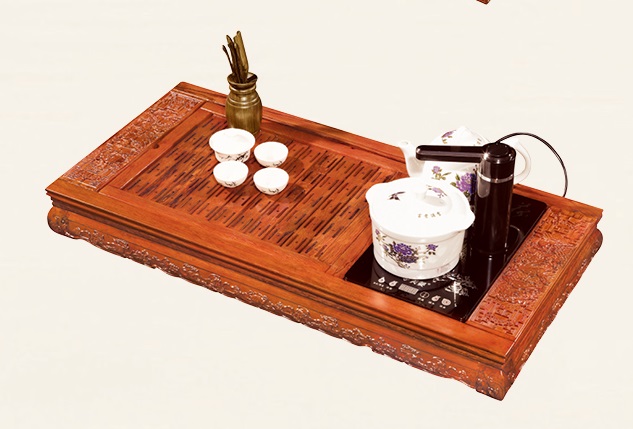 茶友軒611#花梨色實木茶盤