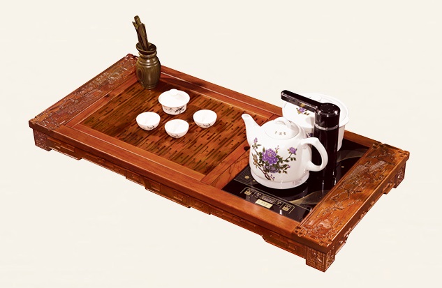 茶友軒610#花梨色實木茶盤