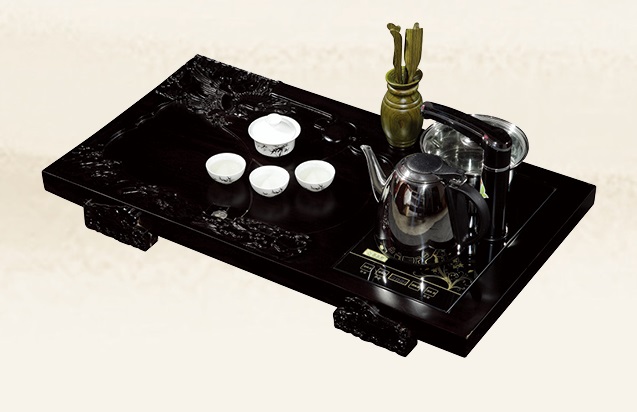 茶友軒612#黑色實木茶盤