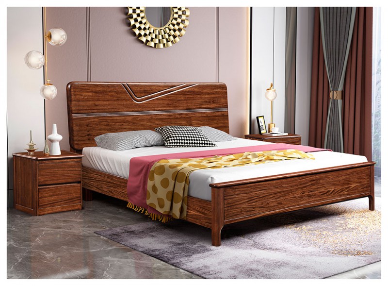 景晨烏金木床639B