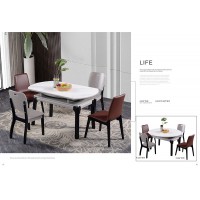 巖板餐桌椅廠家，現代輕奢餐桌生產廠家，現代簡約餐桌椅品牌，匯森緣家具