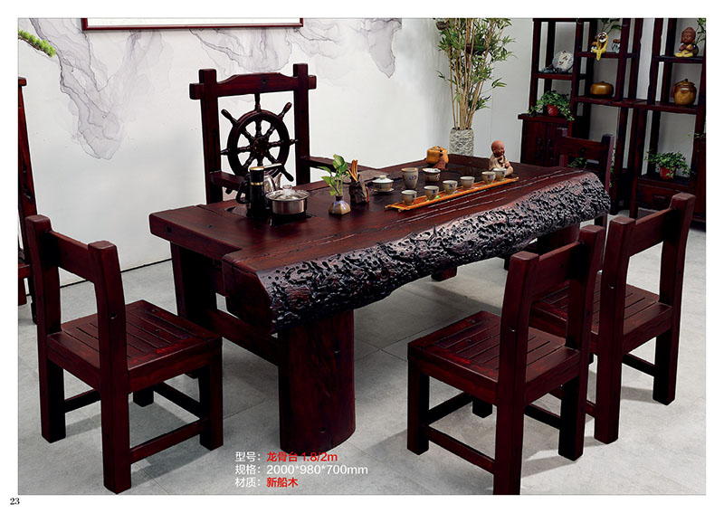 江西南康仿古實木茶臺廠家22