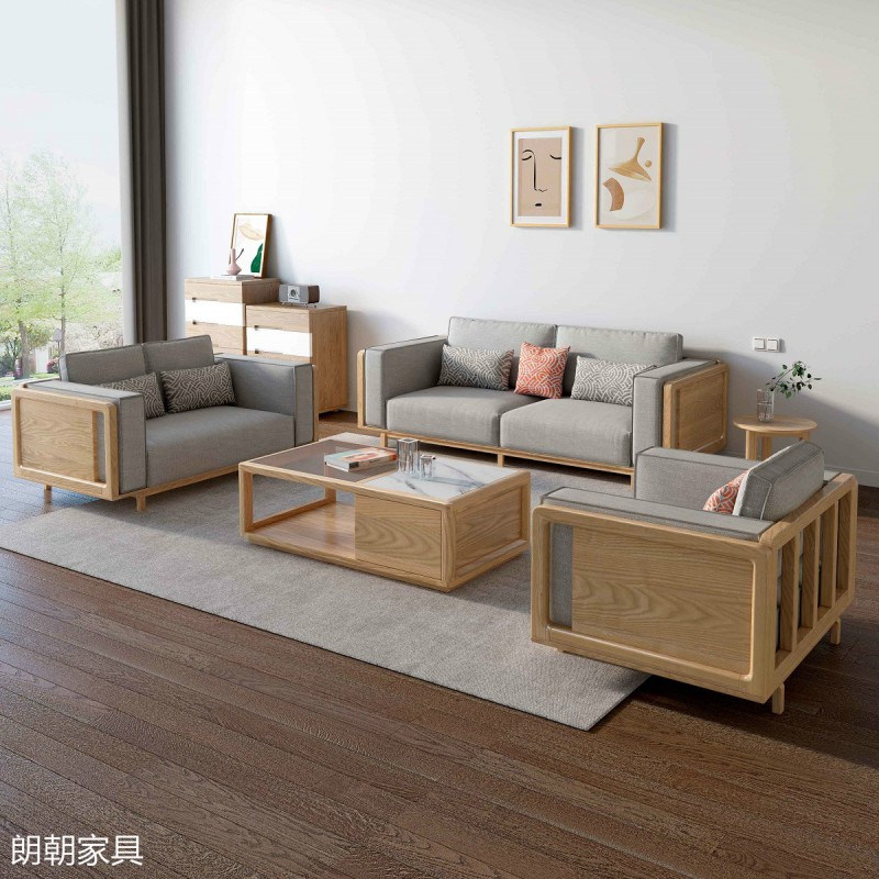 朗朝現代極簡白蠟木家具4