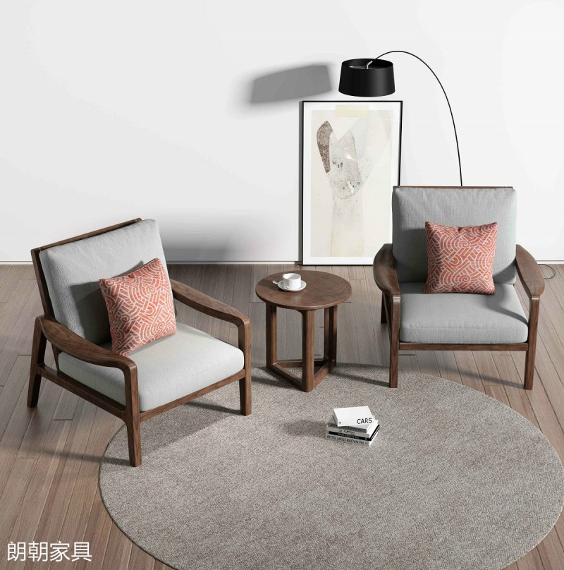 朗朝現代極簡白蠟木家具10