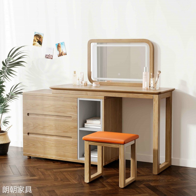 朗朝現代極簡白蠟木家具33