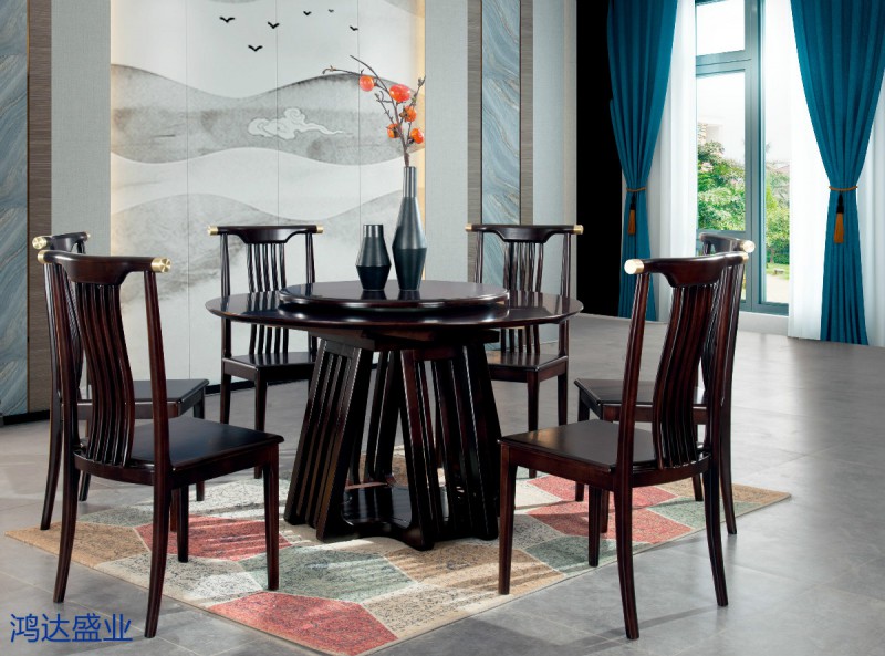 江西南康實(shí)木餐桌椅廠家1