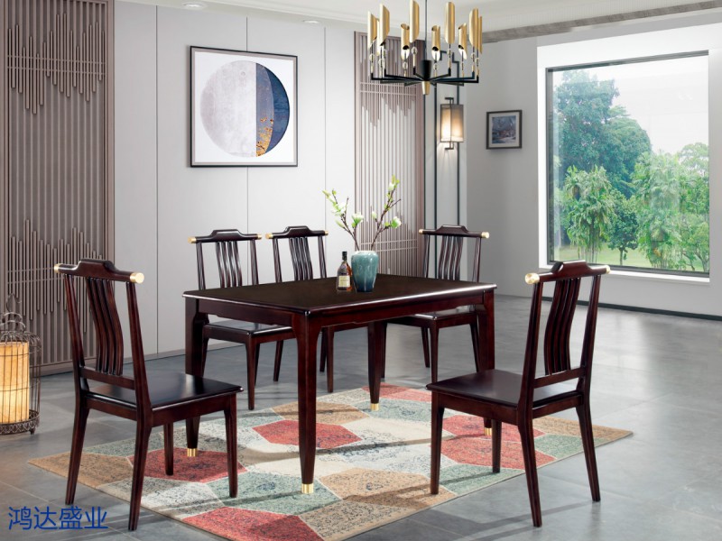 江西南康實(shí)木餐桌椅廠家3