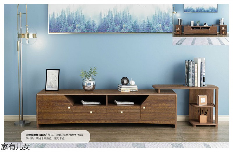 江西南康現(xiàn)代輕奢胡桃木家具8