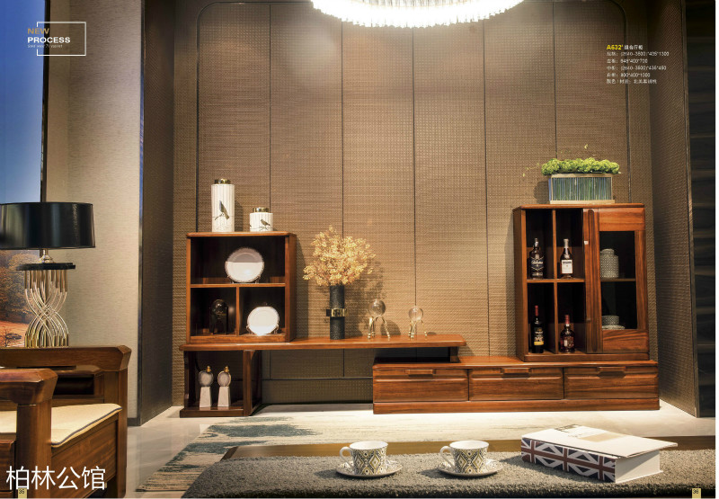 柏林公館輕奢德式黑胡桃木家具8