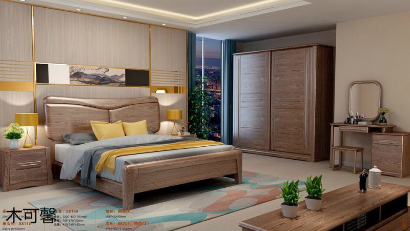 江西南康木可馨現代德式白蠟木家具16