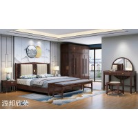 南康極簡(jiǎn)新中式家具，江西紅橡木家具廠家，極簡(jiǎn)新中式套房，源邦欣榮家具