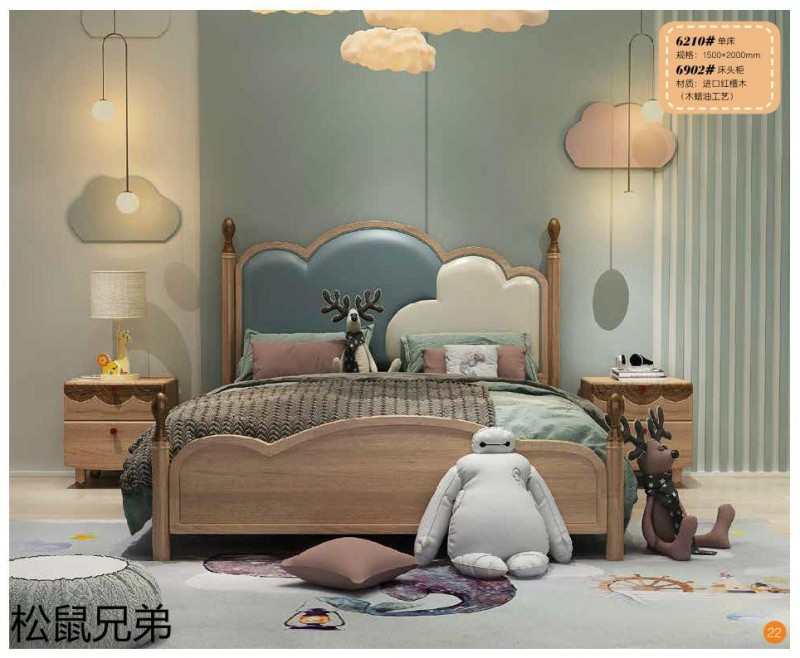 江西南康青少年兒童實木床廠家22