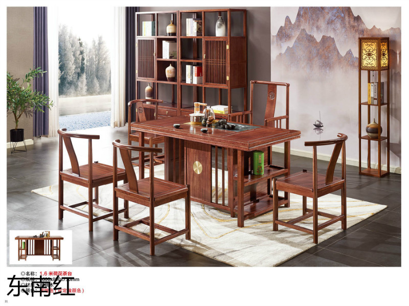 江西南康古典實木茶臺7