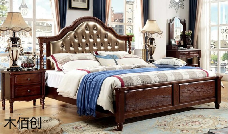 木佰創胡桃色美式壓紋家具7