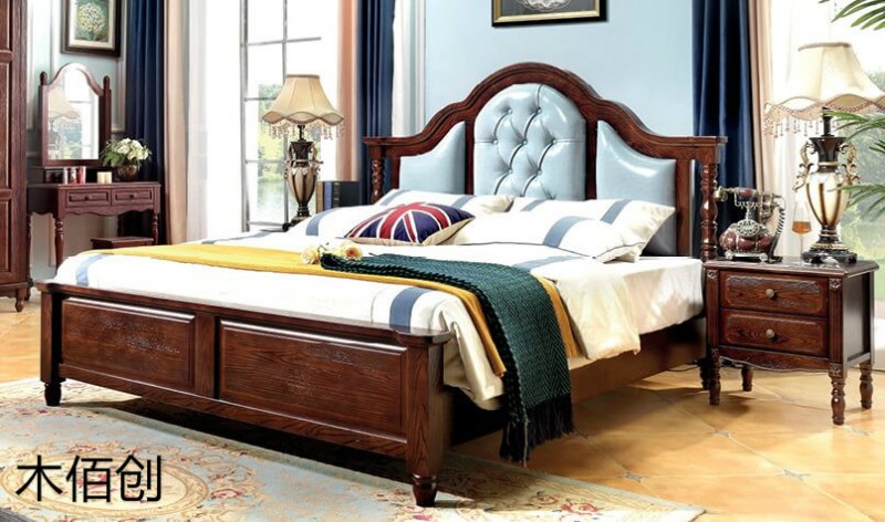 木佰創胡桃色美式壓紋家具9