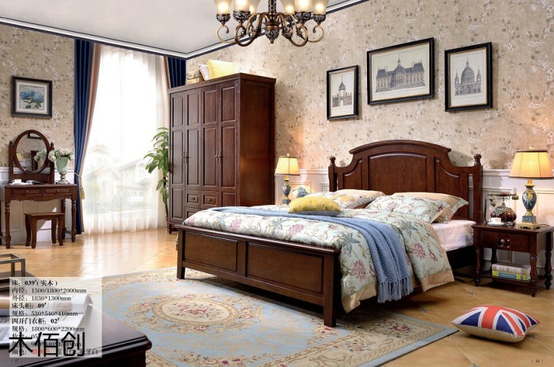 木佰創胡桃色美式壓紋家具13