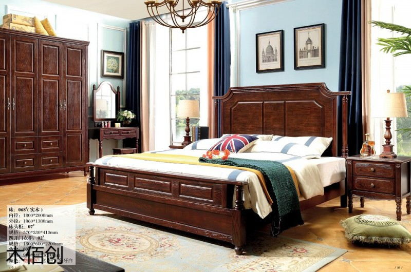 木佰創胡桃色美式壓紋家具19