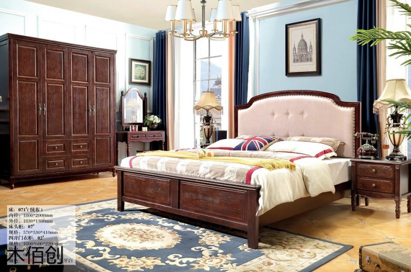 木佰創胡桃色美式壓紋家具23