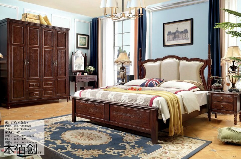 木佰創胡桃色美式壓紋家具26