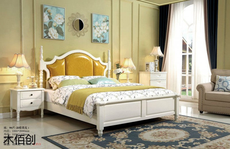 木佰創象牙白美式壓紋家具3