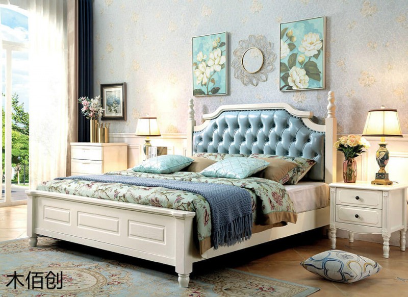 木佰創象牙白美式壓紋家具18