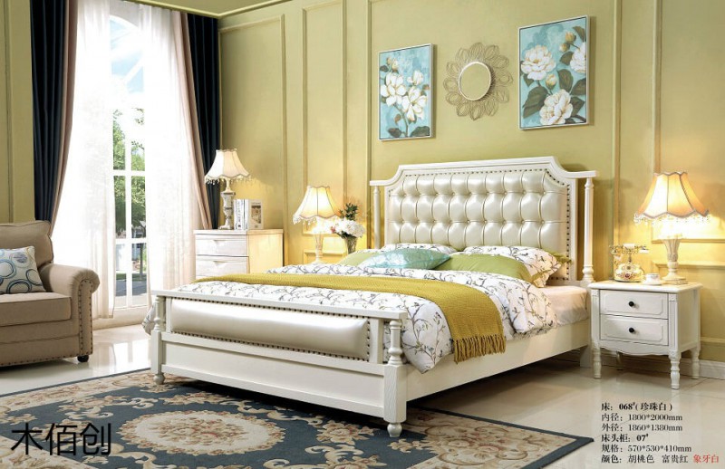 木佰創象牙白美式壓紋家具26