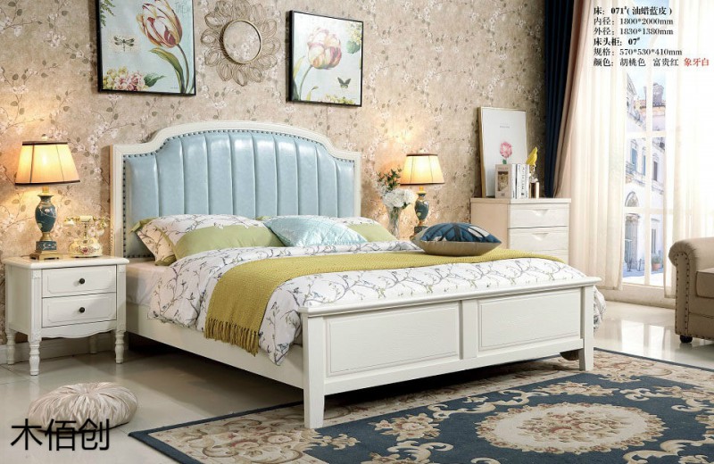 木佰創象牙白美式壓紋家具29