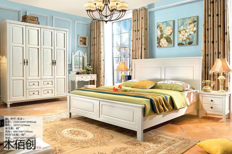 木佰創象牙白美式壓紋家具31