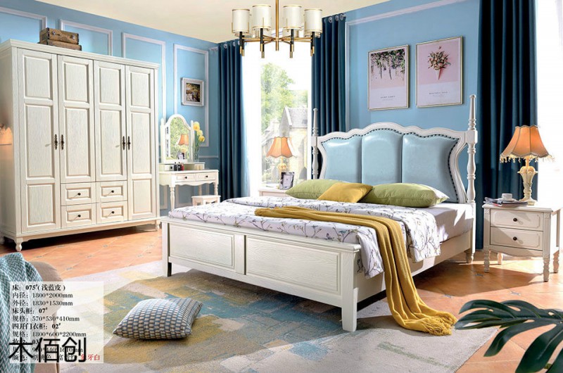 木佰創象牙白美式壓紋家具32