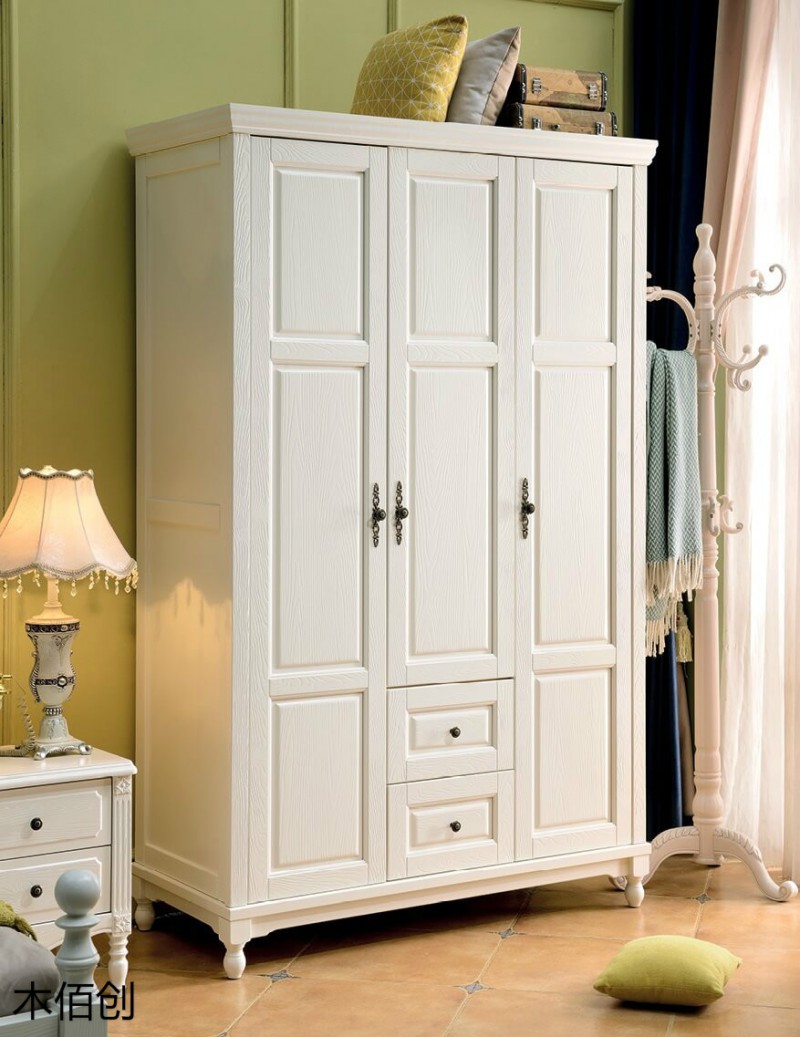 木佰創象牙白美式壓紋家具34