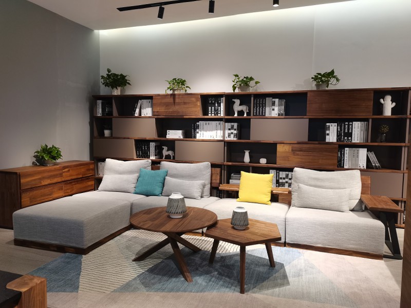 青侖德式極簡北美黑胡桃木家具展廳