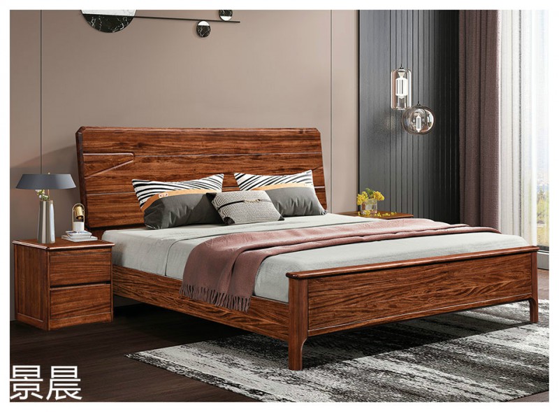 烏金木實木床11