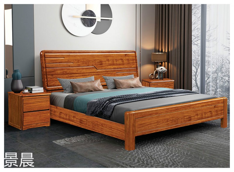 烏金木實木床14