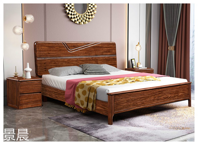 烏金木實木床18