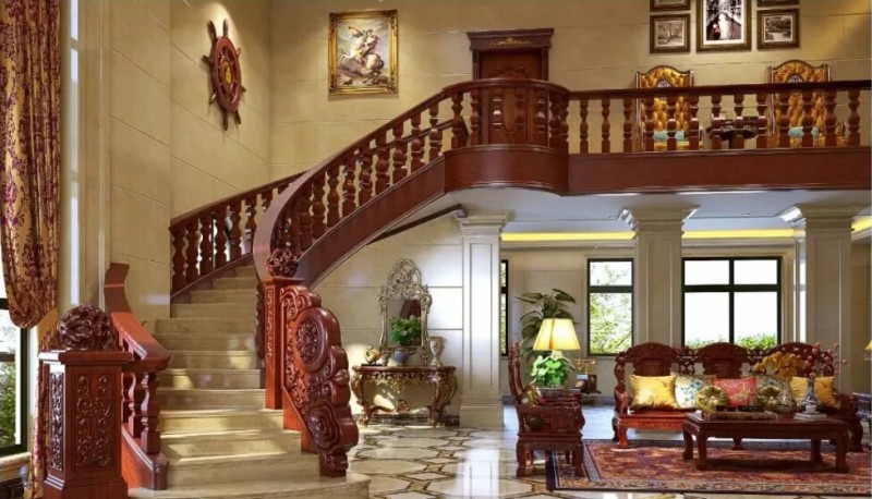 江西贛州實木樓梯廠家工程案例13